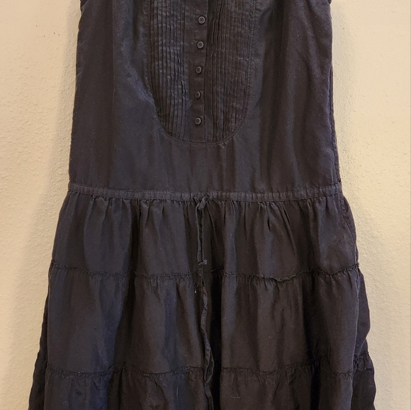 Gap Black Pleated Dress Size Small. Sleeveless. Light. Buttons. - Picture 5 of 9